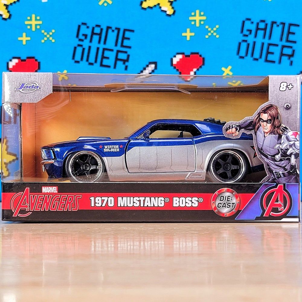 Jada Marvel Avengers 1970 Mustang Boss Winter Soldier Diecast Collectible New